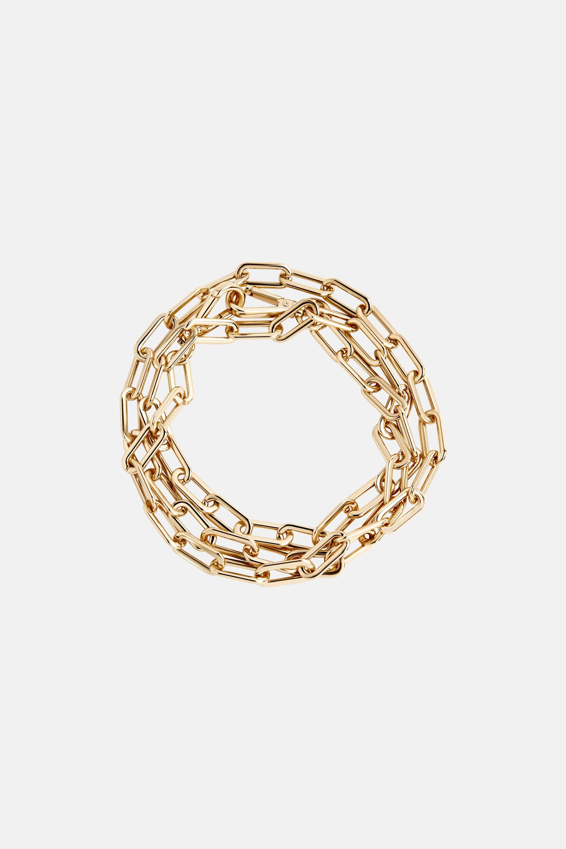 The LAYERED CHAIN NECKLACE Gold - JULIA SKERGETH