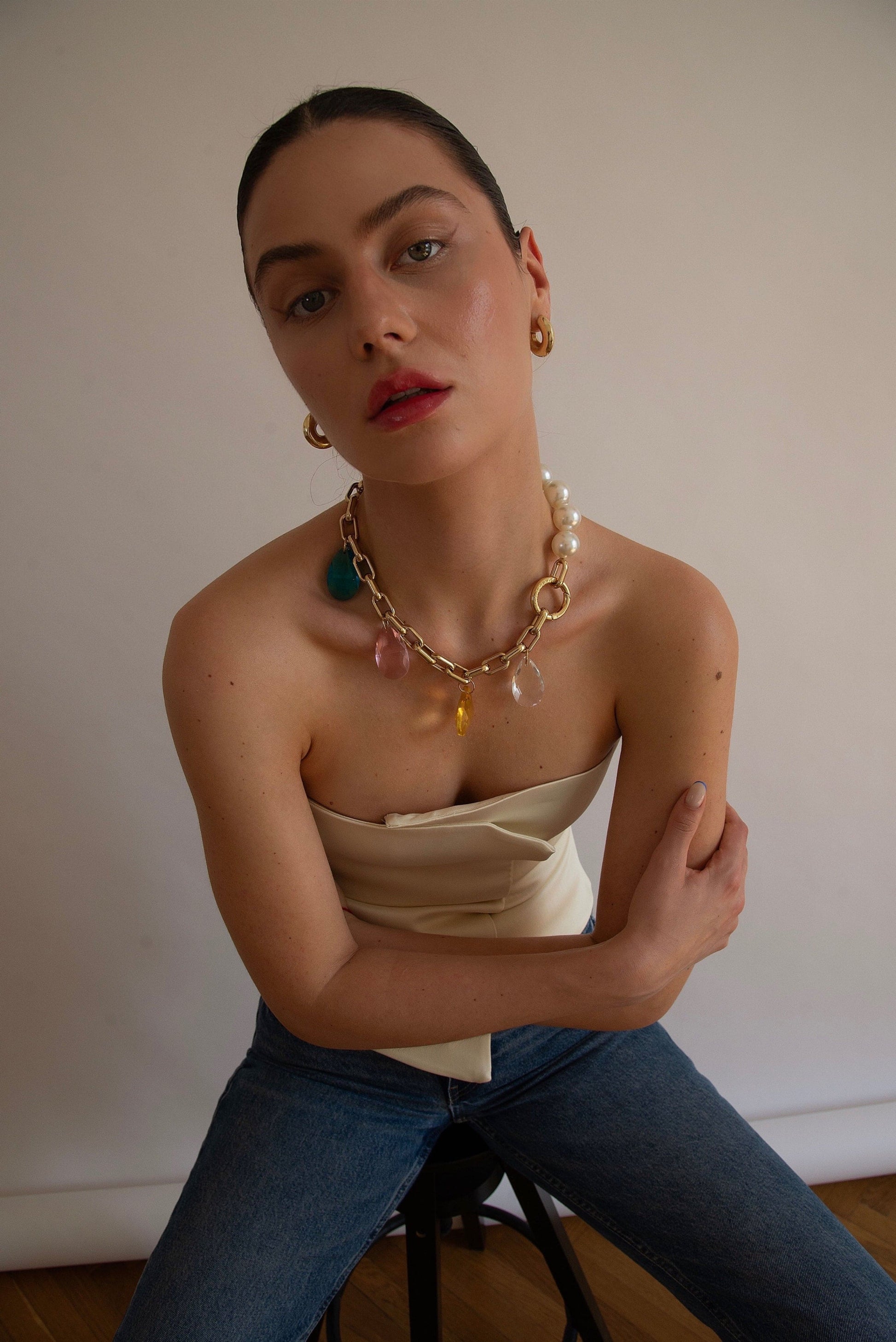 The Crystal Pearl Necklace - JULIA SKERGETH