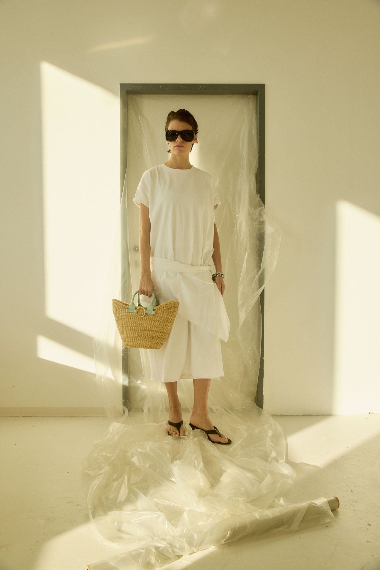 The BASKET BAG MIDI Mint