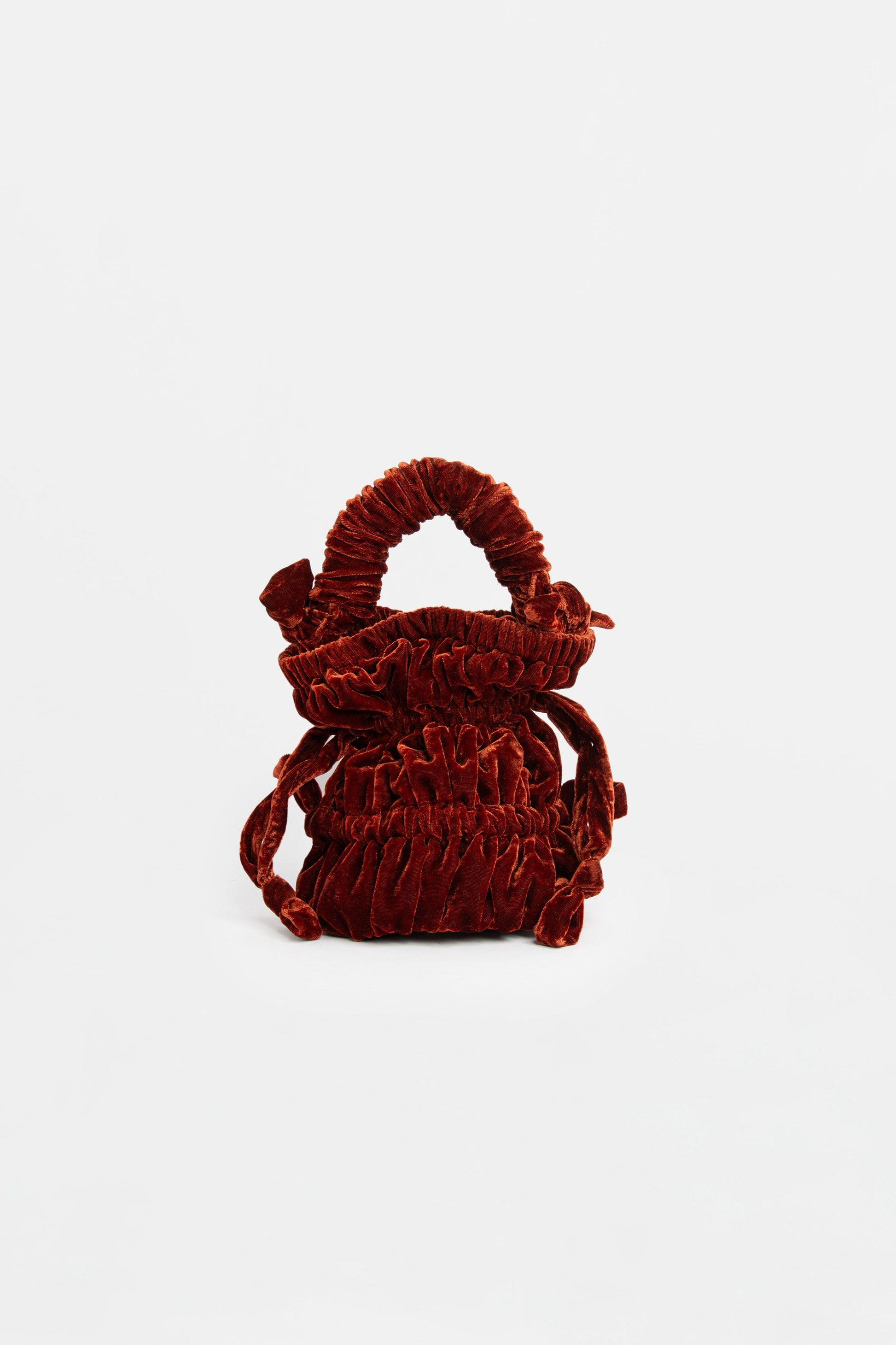 The PUFF BAG Velvet Bordeaux - JULIA SKERGETH