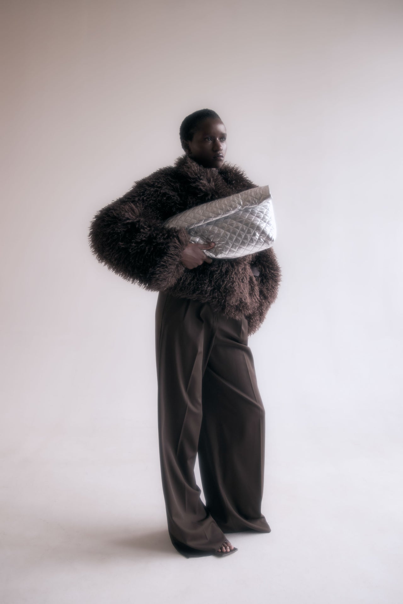 The OVERSIZED CLUTCH Silver