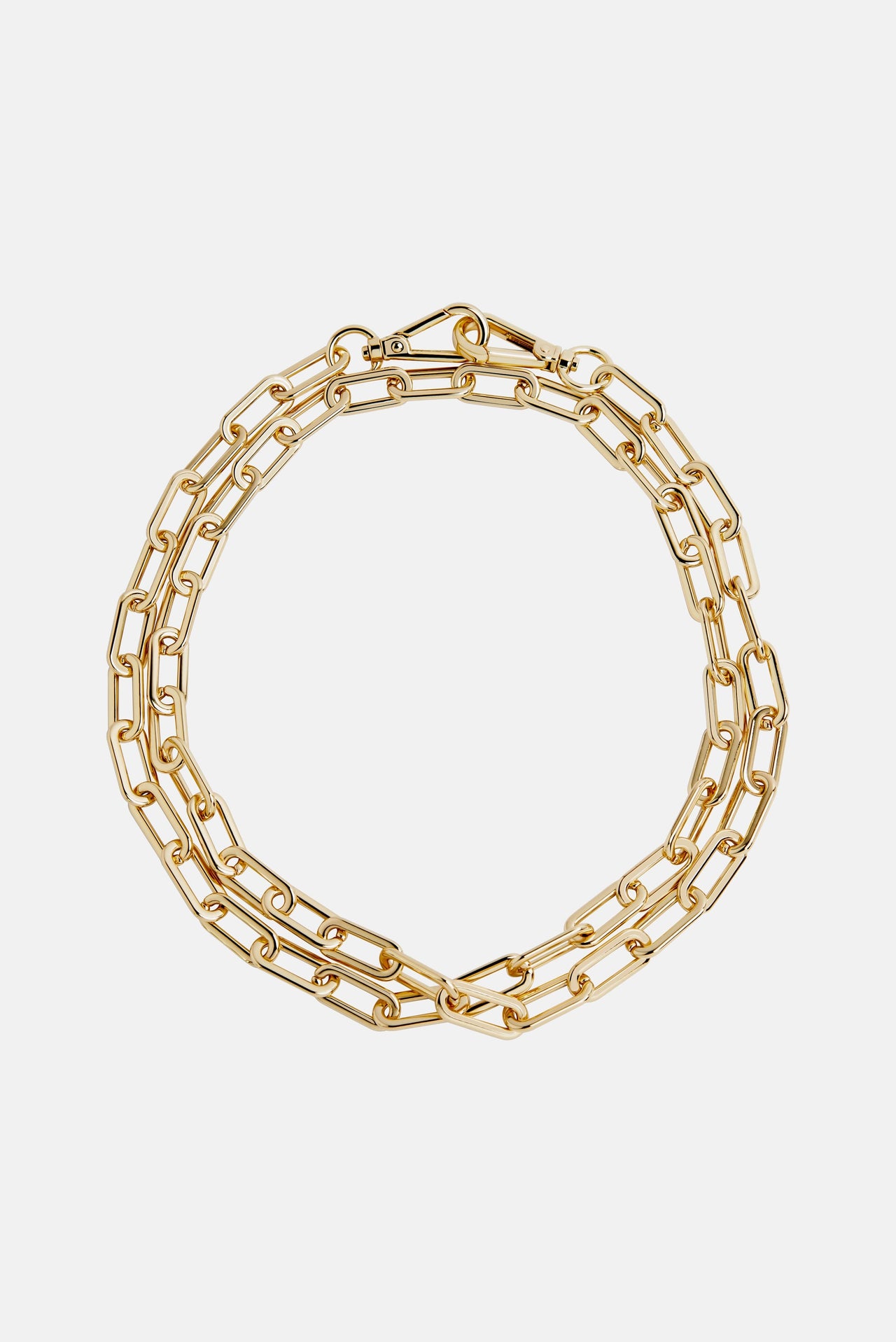 The LAYERED CHAIN NECKLACE Gold - JULIA SKERGETH