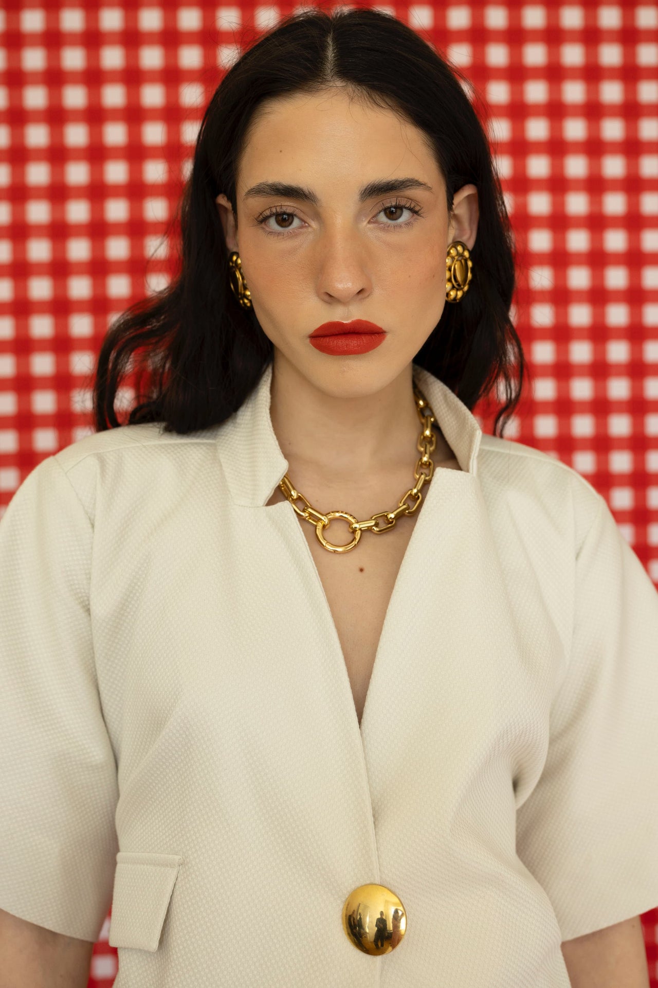 The Dual-Ring Clasp Necklace Gold